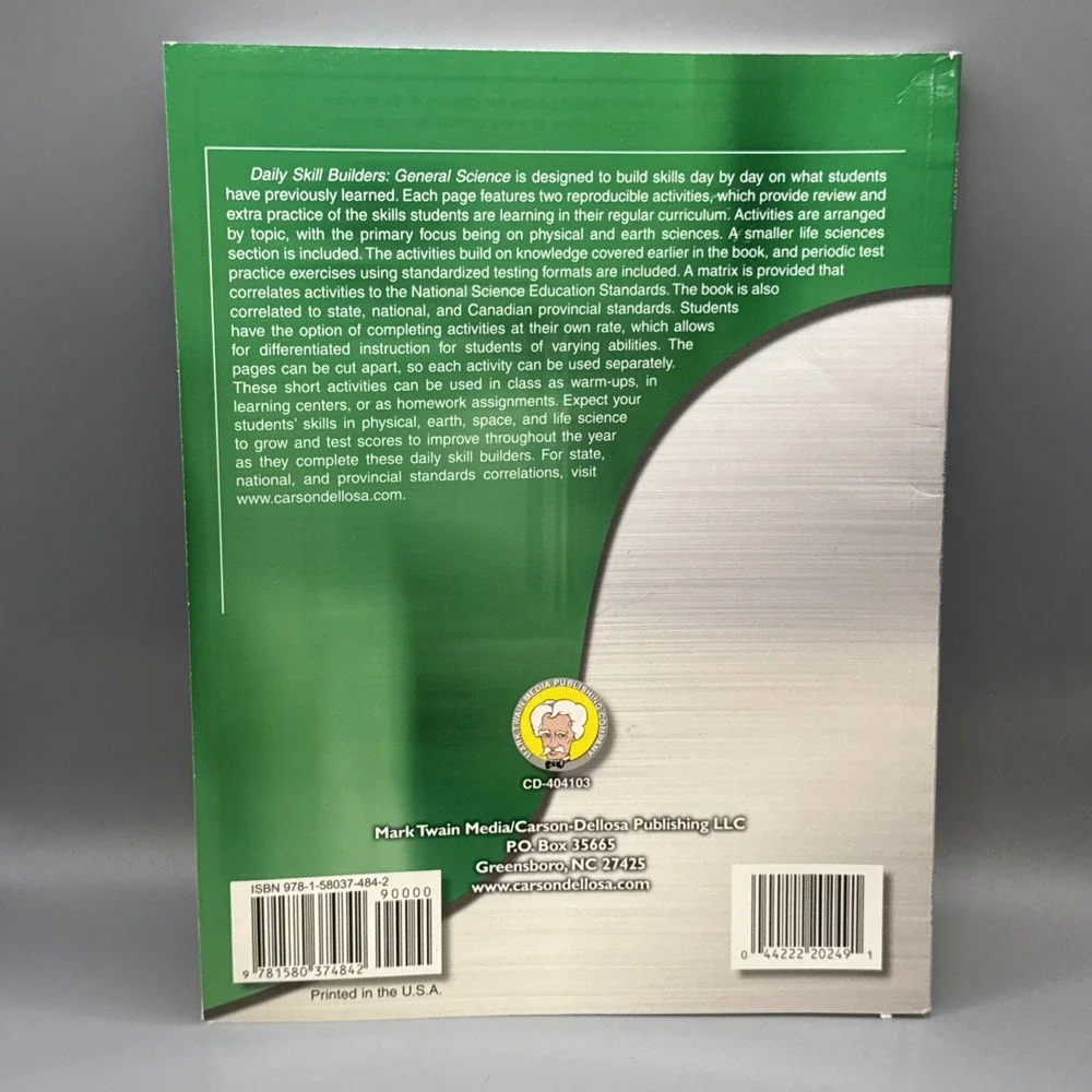 General Science, Grades 5 - 8 (Daily Skill Builders) - Paperback - GOOD